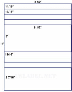 US2009-8 1/2''x13/16''-6 up on a 8 1/2" x 11" label sheet.