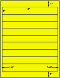 1,000 Fluorescent Yellow Laser Only sheets with Permanent adhesive