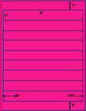 1,000 Fluorescent Pink Laser Only sheets with Permanent adhesive