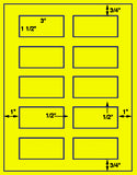 1,000 Fluorescent Yellow Laser Only sheets with Permanent adhesive