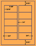 1,000 Fluorescent Orange Laser Only sheets wtih Permanent adhesive