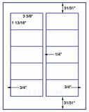 1,000 Uncoated White Matte Inkjet or Laser sheets with Permanent adhesive