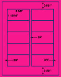 1,000 Fluorescent Pink Laser Only sheets with Permanent adhesive