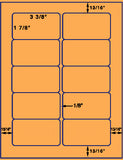 1,000 Fluorescent Orange Laser Only sheets wtih Permanent adhesive