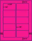 1,000 Fluorescent Pink Laser Only sheets with Permanent adhesive