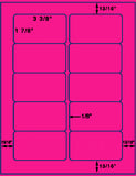 US2020-3 3/8''x1 7/8''-10 up on a 8 1/2"x11" label sheet.