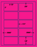 1,000 Fluorescent Pink Laser Only sheets with Permanent adhesive