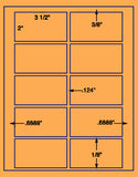 1,000 Fluorescent Orange Laser Only sheets wtih Permanent adhesive
