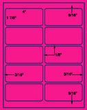1,000 Fluorescent Pink Laser Only sheets with Permanent adhesive