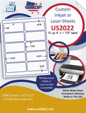 US2022-4''x1 7/8''-10 up on a 8 1/2" x 11" label sheet.