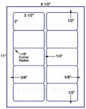 1,000 Uncoated White Matte Inkjet or Laser sheets with Permanent adhesive
