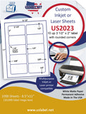 US2023-3 1/2''x2''-10 up on a 8 1/2" x 11" label sheet.