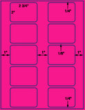 1,000 Fluorescent Pink Laser Only sheets with Permanent adhesive
