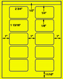 1,000 Fluorescent Yellow Laser Only sheets with Permanent adhesive