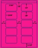 1,000 Fluorescent Pink Laser Only sheets with Permanent adhesive