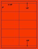 1,000 Fluorescent Red Laser Only sheets with Permanent adhesive