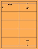 1,000 Fluorescent Orange Laser Only sheets wtih Permanent adhesive
