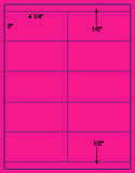 1,000 Fluorescent Pink Laser Only sheets with Permanent adhesive