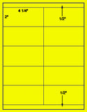 1,000 Fluorescent Yellow Laser Only sheets with Permanent adhesive