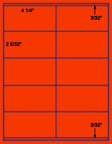 1,000 Fluorescent Red Laser Only sheets with Permanent adhesive