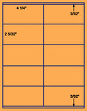 1,000 Fluorescent Orange Laser Only sheets wtih Permanent adhesive