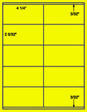 1,000 Fluorescent Yellow Laser Only sheets with Permanent adhesive