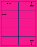 1,000 Fluorescent Pink Laser Only sheets with Permanent adhesive