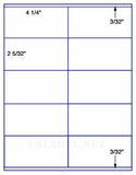 US2080-4 1/4''x2 5/32''-10 up on a 8.5" x 11" label sheet.