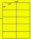 1,000 Fluorescent Yellow Laser Only sheets with Permanent adhesive
