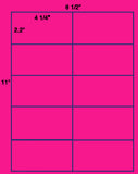 1,000 Fluorescent Pink Laser Only sheets with Permanent adhesive