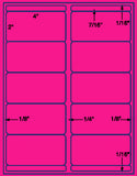 1,000 Fluorescent Pink Laser Only sheets with Permanent adhesive