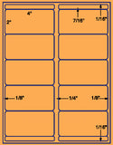 US3001-4''x2''w/t and b bars on a 8 1/2" x 11" label sheet.