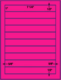 1,000 Fluorescent Pink Laser Only sheets with Permanent adhesive