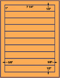 1,000 Fluorescent Orange Laser Only sheets wtih Permanent adhesive