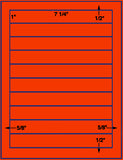 1,000 Fluorescent Red Laser Only sheets with Permanent adhesive