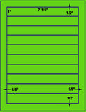 1,000 Fluorescent Green Laser Only sheets with Permanent adhesive