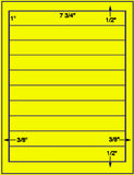 1,000 Fluorescent Yellow Laser Only sheets with Permanent adhesive