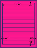 1,000 Fluorescent Pink Laser Only sheets with Permanent adhesive