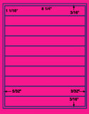 1,000 Fluorescent Pink Laser Only sheets with Permanent adhesive