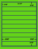 1,000 Fluorescent Green Laser Only sheets with Permanent adhesive