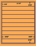 1,000 Fluorescent Orange Laser Only sheets wtih Permanent adhesive