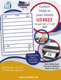 US3022-8 1/4''x1 1/16''-10 up on a 8 1/2"x11" label sheet.