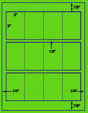 1,000 Fluorescent Green Laser Only sheets with Permanent adhesive
