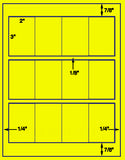1,000 Fluorescent Yellow Laser Only sheets with Permanent adhesive