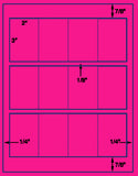 1,000 Fluorescent Pink Laser Only sheets with Permanent adhesive
