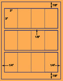 1,000 Fluorescent Orange Laser Only sheets wtih Permanent adhesive