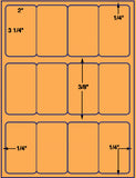 1,000 Fluorescent Orange Laser Only sheets wtih Permanent adhesive