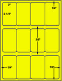1,000 Fluorescent Yellow Laser Only sheets with Permanent adhesive