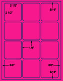 1,000 Fluorescent Pink Laser Only sheets with Permanent adhesive