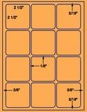 1,000 Fluorescent Orange Laser Only sheets wtih Permanent adhesive